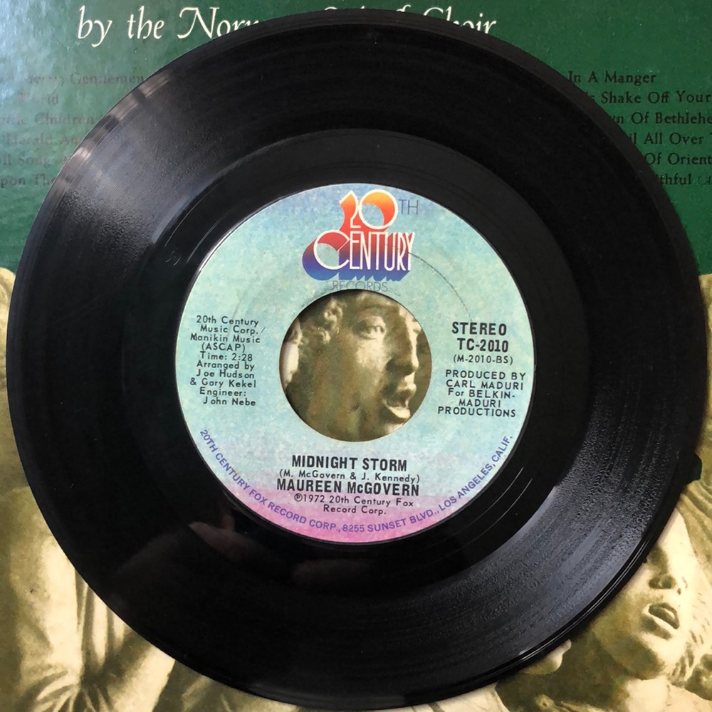 Maureen McGovern The Morning After/Midnight Storm Vinyl 45 Record '72